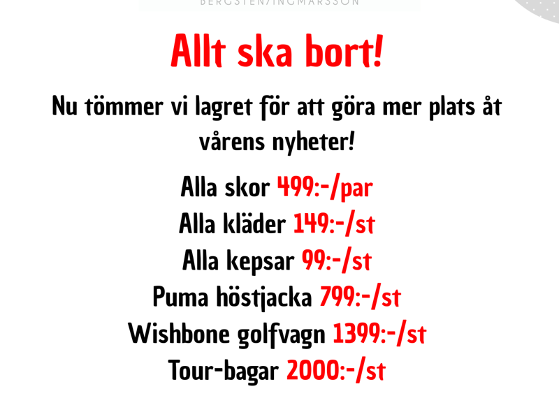 Allt ska bort